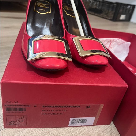 authentic roger vivier 35 belle de nuit camelia - Picture 8 of 9